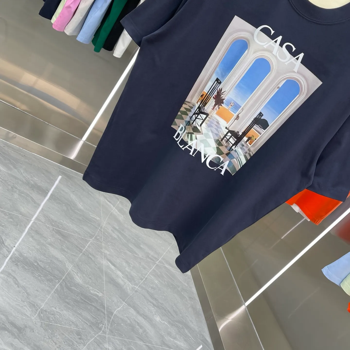 New Arrival Casablanca Classic Series T ～ ， ， 。 ， Classic ， In Stock ！ ：White Black Blue Royal Blue Orange（5 ） Size：S M L XL XXL